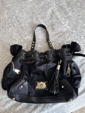 Juicy Couture Black Nylon Malibu Daydreamer Bag - Y2K Tote Purse